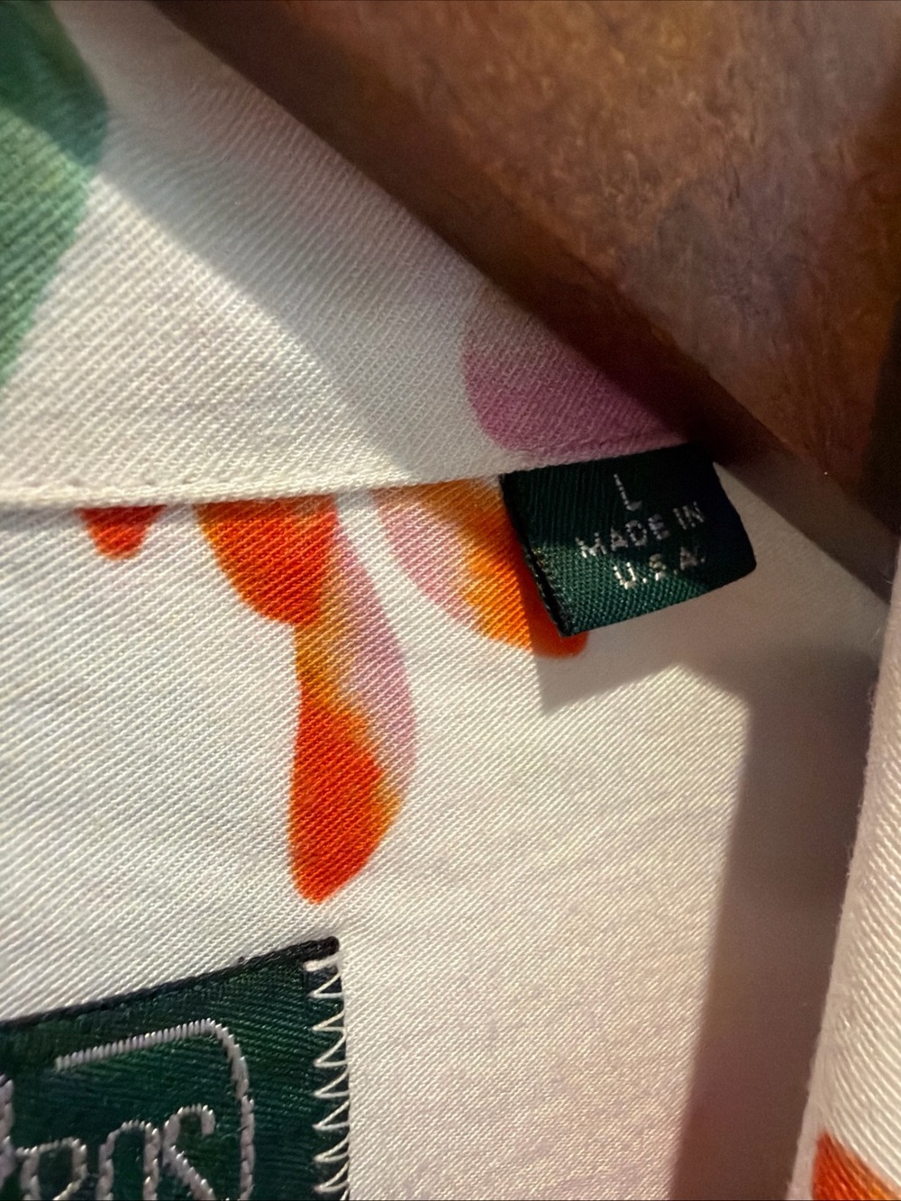 Gitman Bros Vintage Men's L Floral Hawaiian Short Sleeve Camp Loop Collar USA - Picture 3 of 11